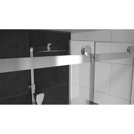Cabina de dus dreptunghiulara cu usa glisanta Rea Nixon 90x120 crom stanga [3]