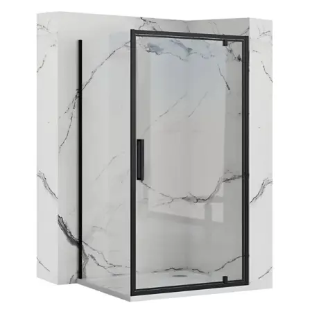 Cabine dus - Cabina de dus dreptunghiulara cu usa pivotanta Rea Rapid Swing 90x100 negru