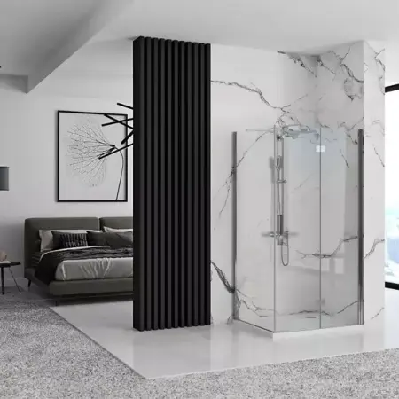 Cabina de dus dreptunghiulara cu usa pliabila Rea Molier 80x90 crom [1]