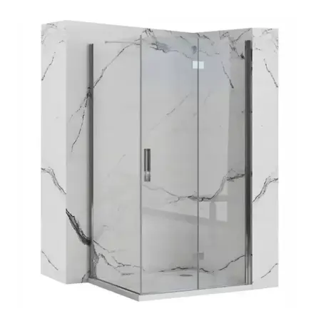 Cabine de dus dreptunghiulare - Cabina de dus dreptunghiulara cu usa pliabila Rea Molier 80x90 crom