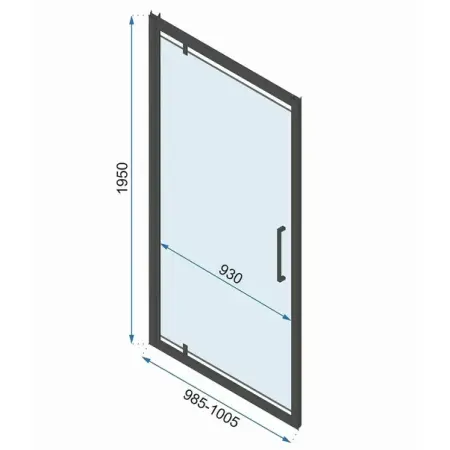 Cabina de dus dreptunghiulara cu usi batante Rea Rapid Swing 90x100 cm [6]