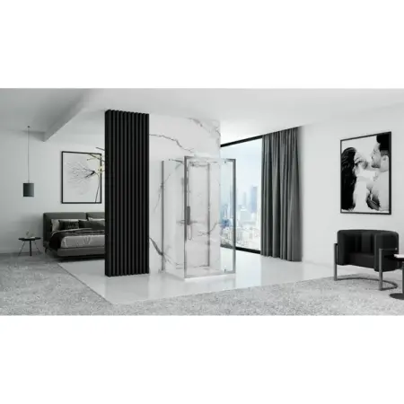 Cabina de dus dreptunghiulara cu usi batante Rea Rapid Swing 90x100 cm [4]
