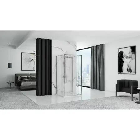 Cabina de dus dreptunghiulara cu usi batante Rea Rapid Swing 90x100 cm [2]