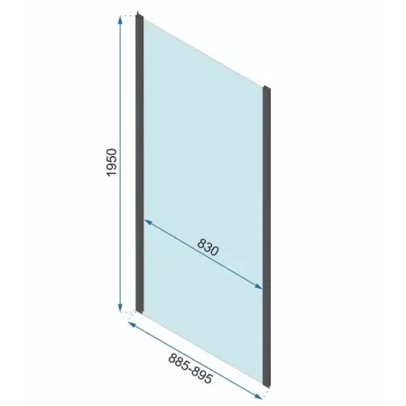 Cabina de dus dreptunghiulara cu usi batante Rea Rapid Swing 90x100 cm [8]