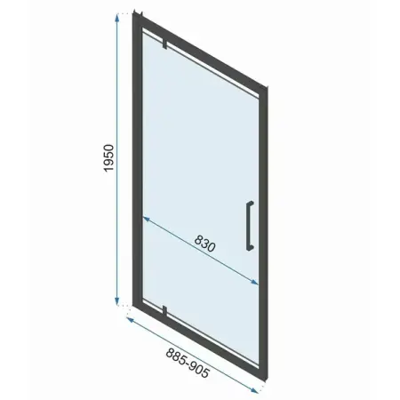 Cabina de dus dreptunghiulara cu usi batante Rea Rapid Swing 90x100 cm [5]