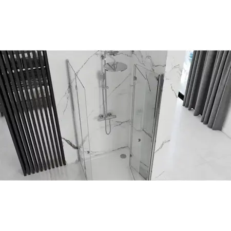Cabina de dus dreptunghiulara cu usi pliabile Rea Fold N2 modulara 70x120 crom [3]