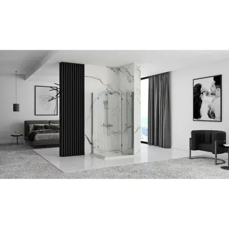 Cabina de dus dreptunghiulara cu usi pliabile Rea Fold N2 modulara 70x120 crom [6]