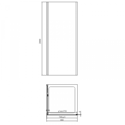 Cabina de dus dreptunghiulara Mediterraneo Anda 100 x 80 cm profil crom [4]