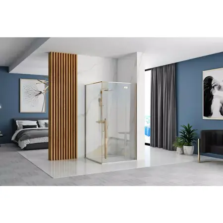 Cabina de dus dreptunghiulara Rea Fargo cu usa batanta 120x90 auriu [2]