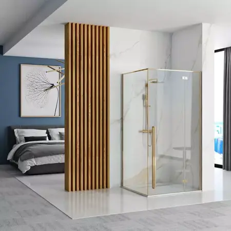 Cabina de dus dreptunghiulara Rea Fargo cu usa batanta 120x90 auriu [3]
