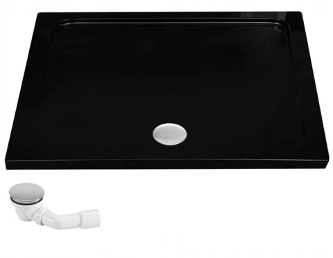 Cabina de dus Fargo cu cadita neagra 100x80 auriu [7]