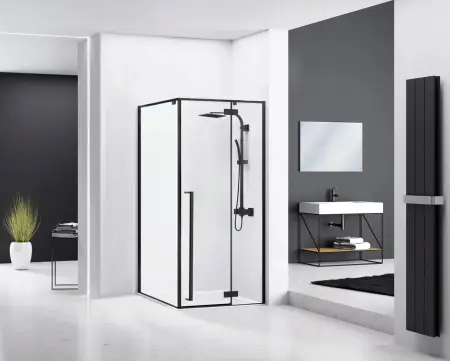 Cabina de dus Fargo Negru Mat 80x100cm, Rea [1]