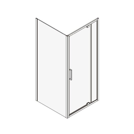 Cabina de dus, Mediterraneo, Andina, patrata, 90 x 90 cm, crom [4]
