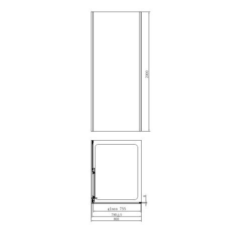 Cabina de dus, Mediterraneo, Iris Black, dreptunghiulara, 100 x 80 cm, negru [2]