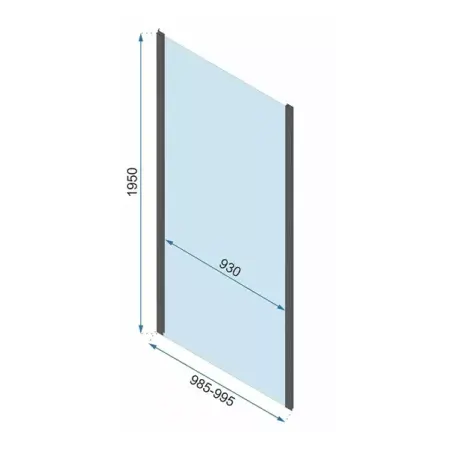 Cabina de dus patrata cu usa pivotanta Rea Rapid Swing 100x100 negru [7]