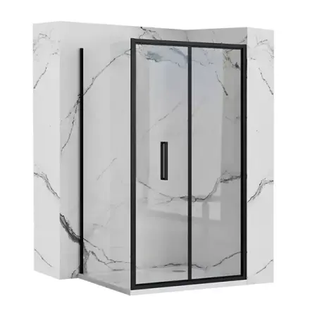 Cabine dus - Cabina de dus patrata cu usa pliabila Rea Rapid Fold 100x100 negru