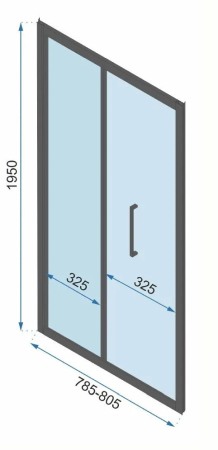 Cabina de dus patrata cu usa pliabila si 2 pereti ficsi Rea Rapid Fold 80×80 auriu [5]