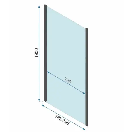 Cabina de dus patrata cu usi batante Rea Rapid Swing 100x100 cm [7]
