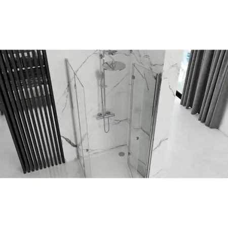 Cabina de dus patrata cu usi pliabile Rea Fold N2 70x70 crom [3]