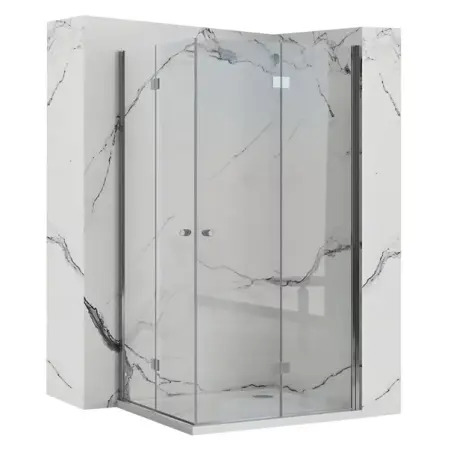 Cabine de dus patrate - Cabina de dus patrata cu usi pliabile Rea Fold N2 modulara 100x100 crom