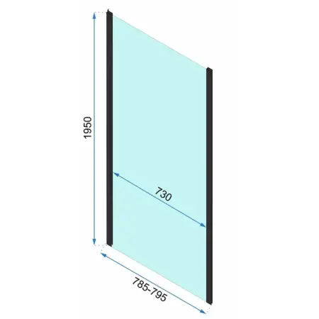Cabina de dus patrata cu usi pliabile auriu Rea Rapid Fold 80x80 cm [8]