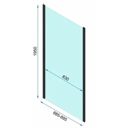 Cabina de dus patrata cu usi pliabile auriu Rea Rapid Fold 80x80 cm [9]