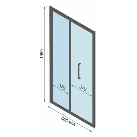 Cabina de dus patrata cu usi pliabile auriu Rea Rapid Fold 80x80 cm [6]