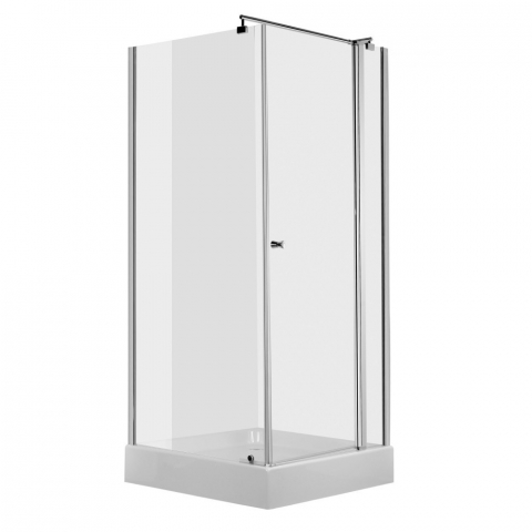 Cabine dus - Cabina de dus patrata Deante Cubic cu usa pivotanta 80x80cm finisaj crom