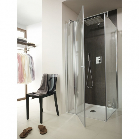 Cabina de dus patrata Deante Cubic cu usa pivotanta 90x90cm finisaj crom [1]