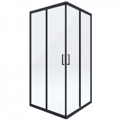 Cabine dus - Cabina de dus patrata Deante Funkia cu usi culisante 80x80cm finisaj negru