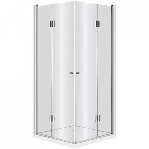 Cabine dus - Cabina de dus patrata Deante Kerria cu usi batante 80x80cm finisaj crom