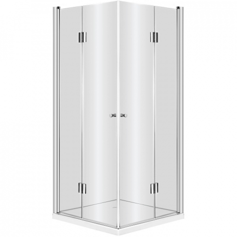 Cabina de dus patrata Deante Kerria cu usi batante 90x90cm finisaj crom