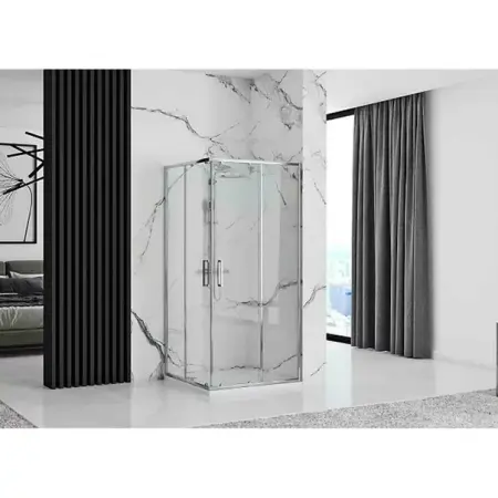 Cabina de dus patrata Rea Punto cu usi glisante 90x90 crom [4]