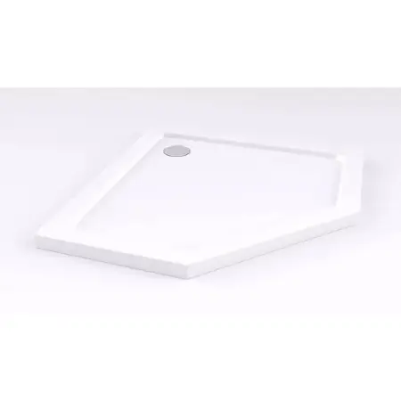 Cabina de dus pentagonala Rea Diamond cu usa batanta 100x100 auriu [6]