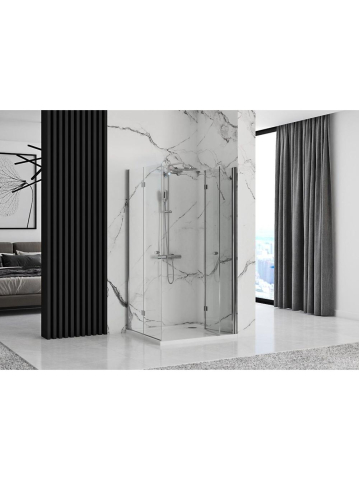 Cabina de dus pliabil Rea Fold N2 80x80 cm crom [9]