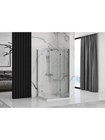 Cabina de dus pliabil Rea Fold N2 80x80 cm crom [1]