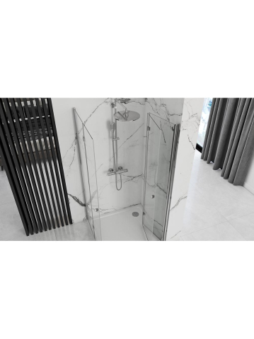 Cabina de dus pliabil Rea Fold N2 Modul 90x90 cm crom [2]