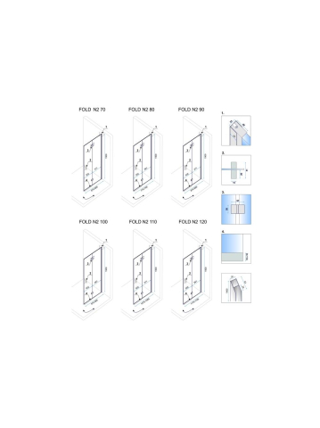Cabina de dus pliabil Rea Fold N2 Modul 90x90 cm crom [6]