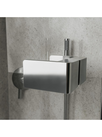 Cabina de dus Rea Atlas cu deschidere pe stanga 100x80 cm crom [4]