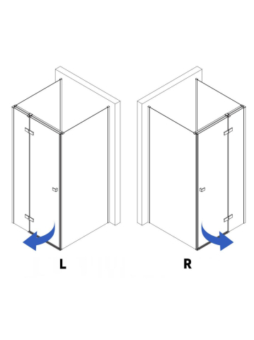 Cabina de dus Rea Atlas cu deschidere pe stanga 90x90 cm auriu periat [3]