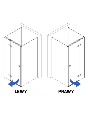 Cabina de dus Rea Atlas cu deschidere pe stanga 90x90 cm crom [3]