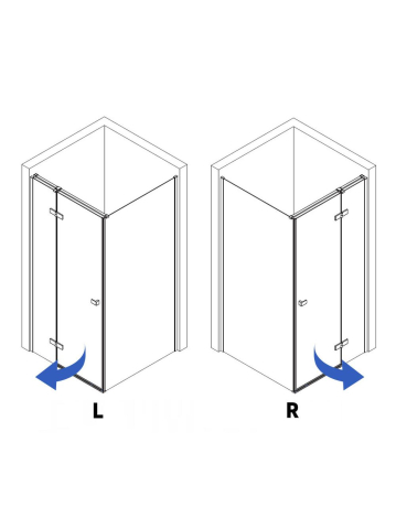 Cabina de dus Rea Atlas deschidere pe dreapta 120x90 cm auriu periat [3]