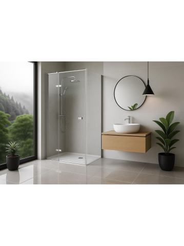 Cabina de dus Rea Atlas deschidere pe dreapta 120x90 cm crom [6]