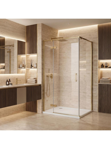 Cabina de dus Rea Bruno 100 x 80 cm auriu periat [4]