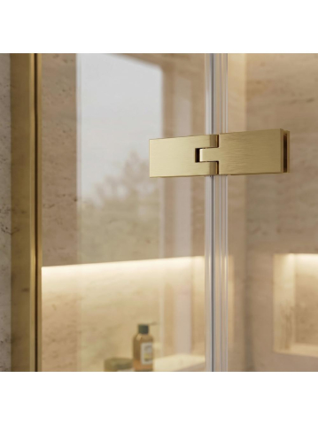 Cabina de dus Rea Bruno 100 x 80 cm auriu periat [7]