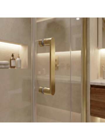 Cabina de dus Rea Bruno 100 x 80 cm auriu periat [6]