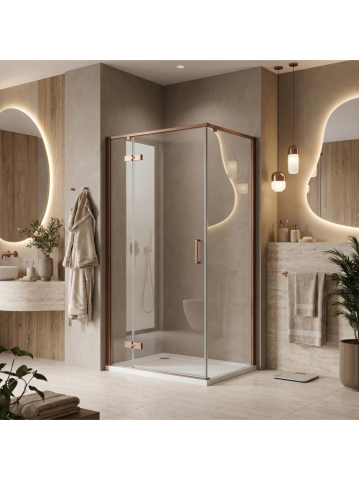 Cabina de dus Rea Bruno 100x80 cupru periat [1]