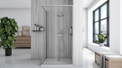 Cabină de duș Rea City 80x100 cm crom periat [2]