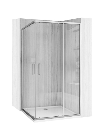 Cabină de duș Rea City cu cadita alba 80x100 cm crom periat [1]