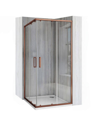 Cabina de dus Rea City 80x80 cm Cupru periat [1]